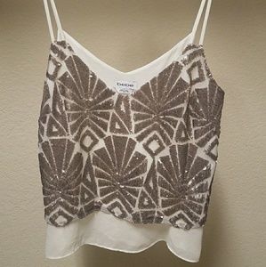 Bebe sequin top